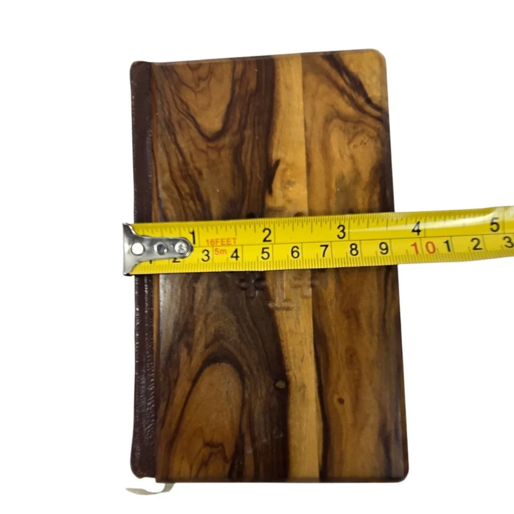 Vtg 1958 KJV Holy Bible‎ Olive Wood Cover From Jerusalem Pocket Size King James